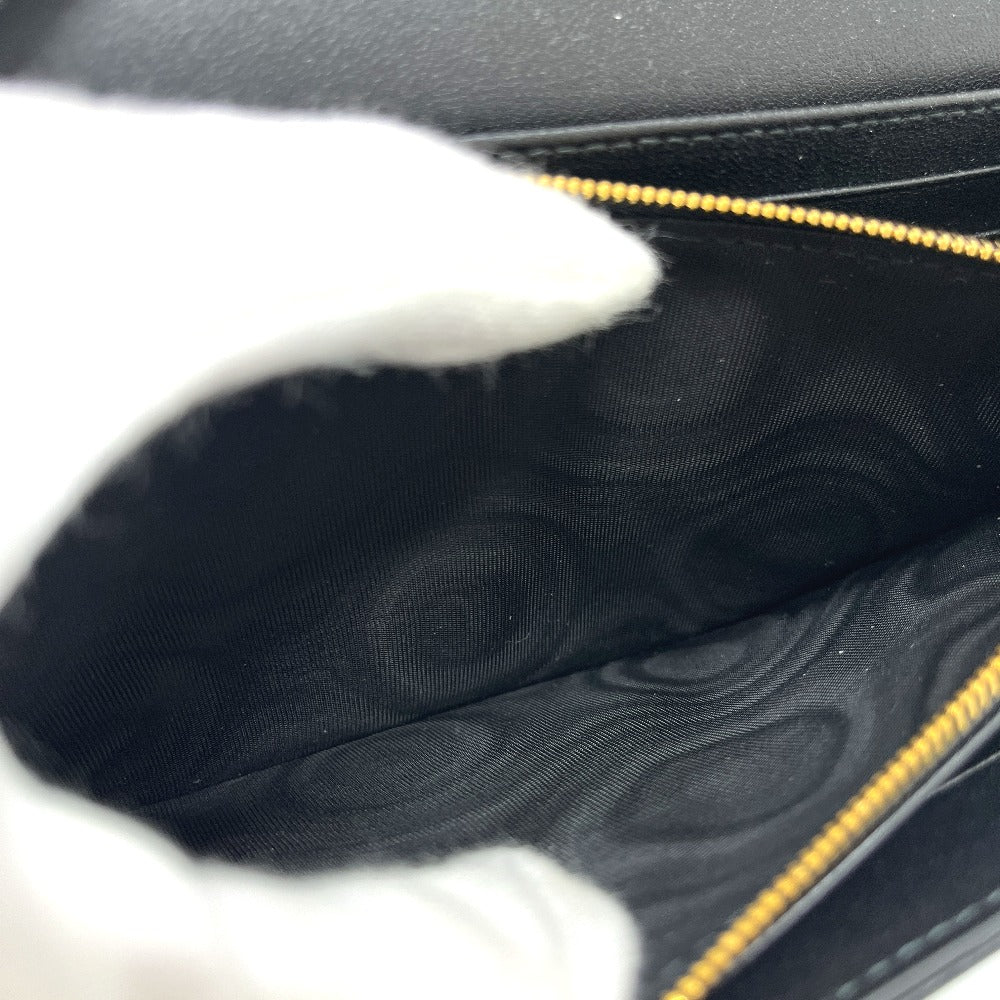 Dior S5039UWC レディディオール カナージュ カロ 財布 ウォレット 長財布 カーフスキン レディース ブラック