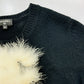 CHANEL P76044 24AW CC Mark Fur apparel sweater Cashmere Black Used
