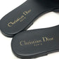 Dior Dway Slide Embroidered Cotton Shoes Flats Mules Sandals Jacquard Women's Navy