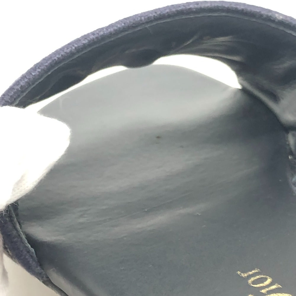 Dior Dway Slide Embroidered Cotton Shoes Flats Mules Sandals Jacquard Women's Navy