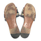 Dior Dway Slide Embroidered Cotton Shoes Flats Mules Sandals Jacquard Women's Navy