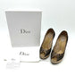 Christian Dior Lace open toe heel shoes pumps Leather Beige/Black 7 Used