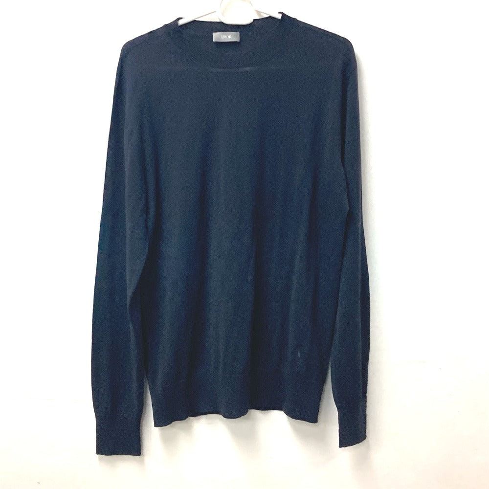 Dior BEE Men's Navy Wool Knit Sweater Long Sleeve Top