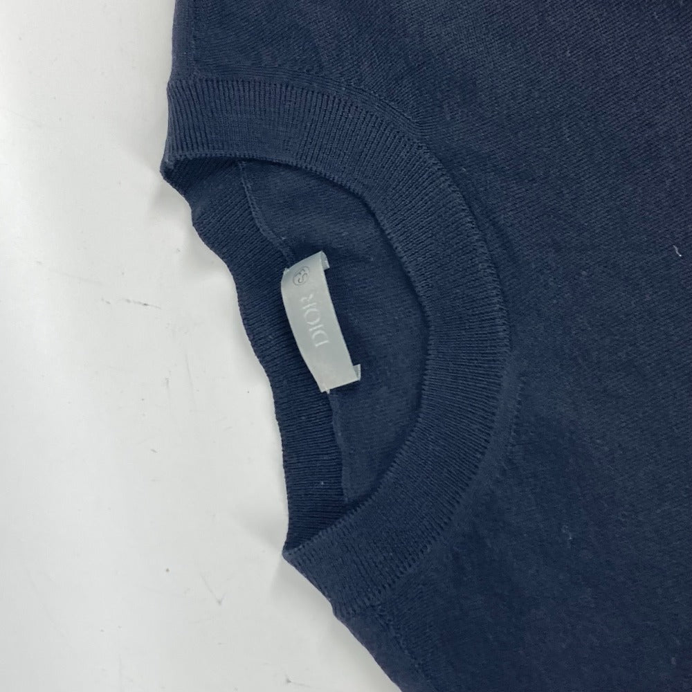 Dior BEE Men's Navy Wool Knit Sweater Long Sleeve Top