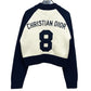 Dior 214V50AM351 DIOR 8 Bomber Apparel, blouson, zip-up, outerwear, collarless jacket Jacket wool Navy/White Used