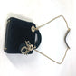 Dior LADY DIOR Chain Lady Dior Cannage Mini Rhinestone 2-Way Shoulder Bag/Handbag Velour/Leather Women's Black