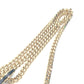 Dior LADY DIOR Chain Lady Dior Cannage Mini Rhinestone 2-Way Shoulder Bag/Handbag Velour/Leather Women's Black