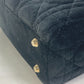 Dior LADY DIOR Chain Lady Dior Cannage Mini Rhinestone 2-Way Shoulder Bag/Handbag Velour/Leather Women's Black