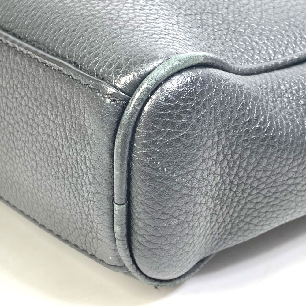 DIOR HOMME Handbag with Logo, Trotter Interior, Oblique Design, 2-Way Shoulder Bag, Business Bag, Leather, Men's, Black