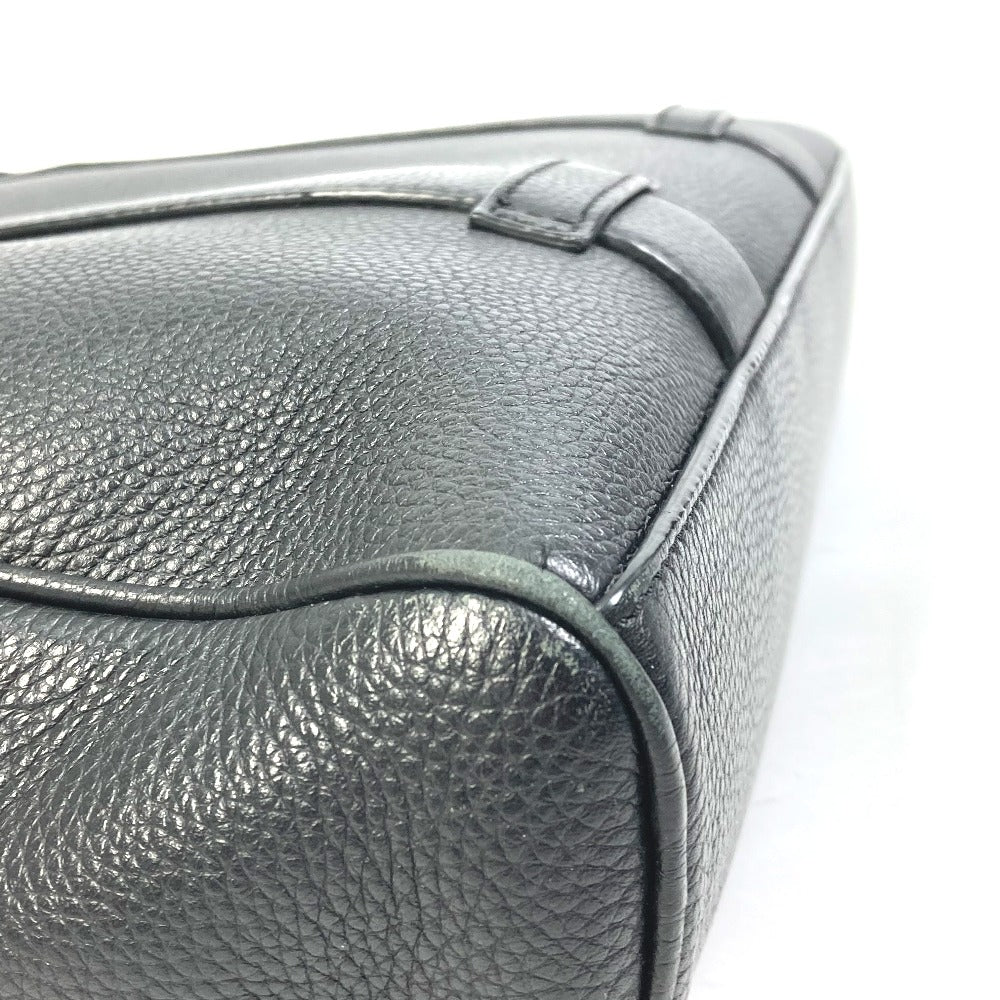 DIOR HOMME Handbag with Logo, Trotter Interior, Oblique Design, 2-Way Shoulder Bag, Business Bag, Leather, Men's, Black