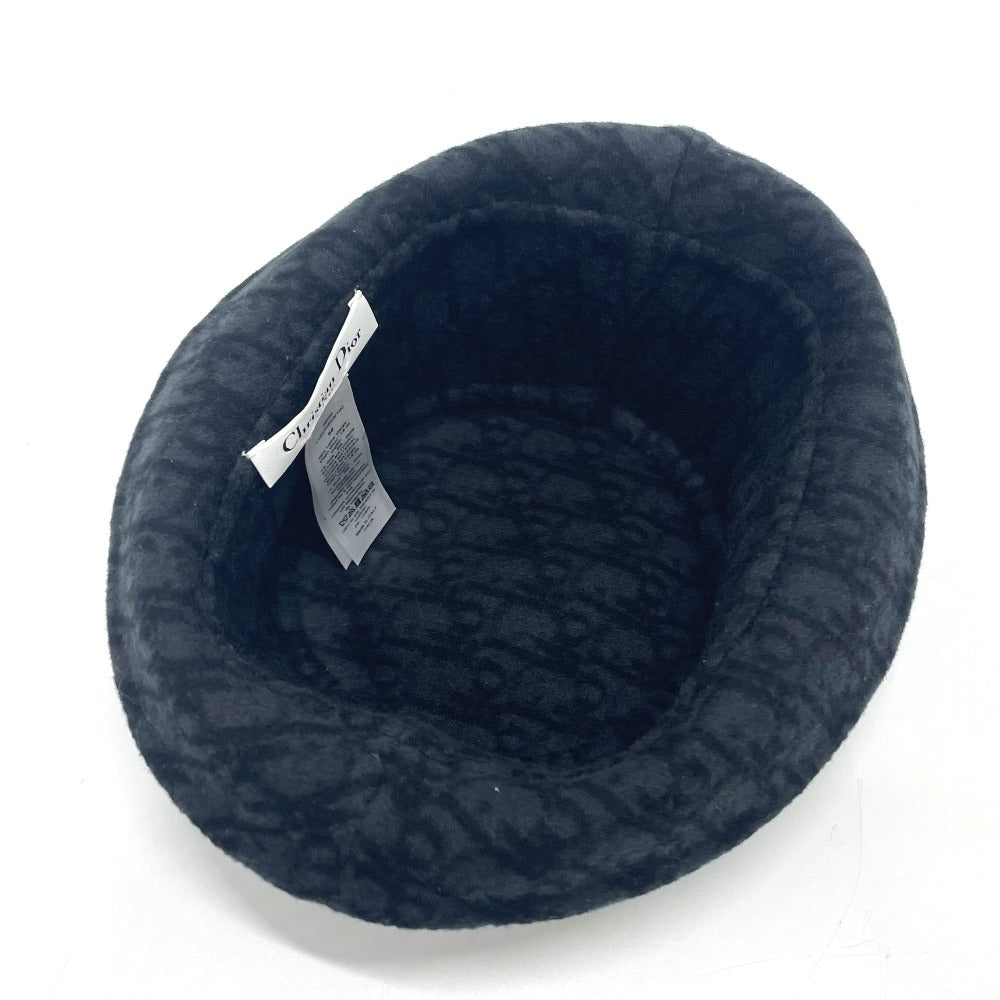 Dior 11DCH923I100 Oblique Chic Bob Hat, Wool, Women's, Black