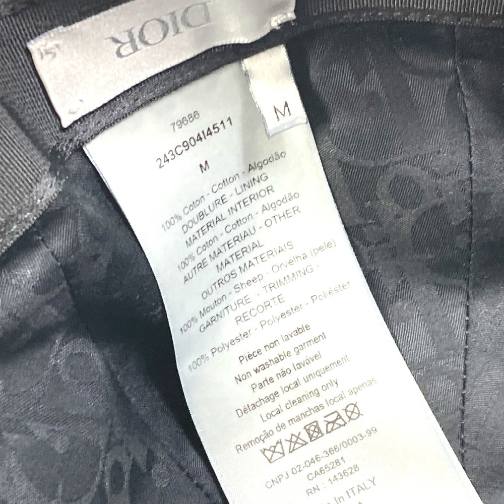 Dior 243C904I4511 ロゴ プリント 帽子 キャップ帽 ベースボール キャップ コットン メンズ ブラック
