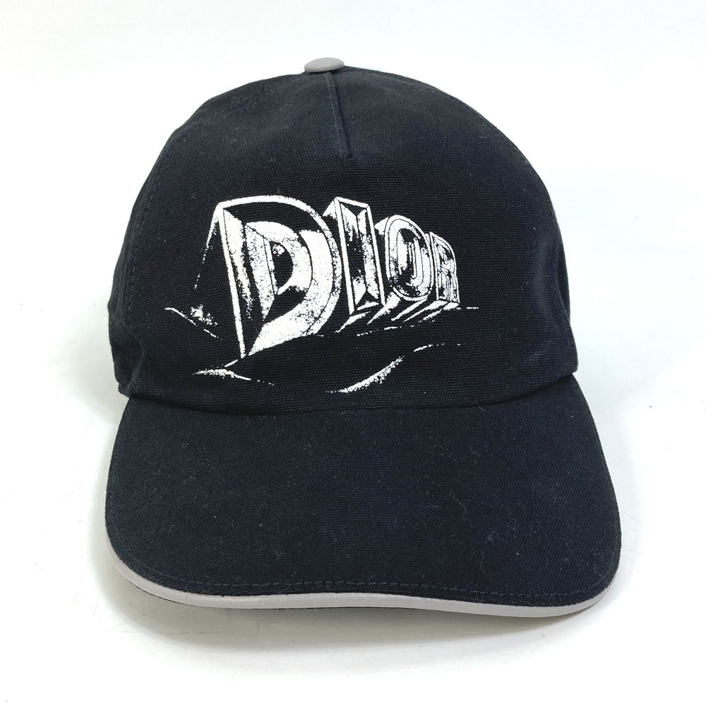 Dior 243C904I4511 ロゴ プリント 帽子 キャップ帽 ベースボール キャップ コットン メンズ ブラック