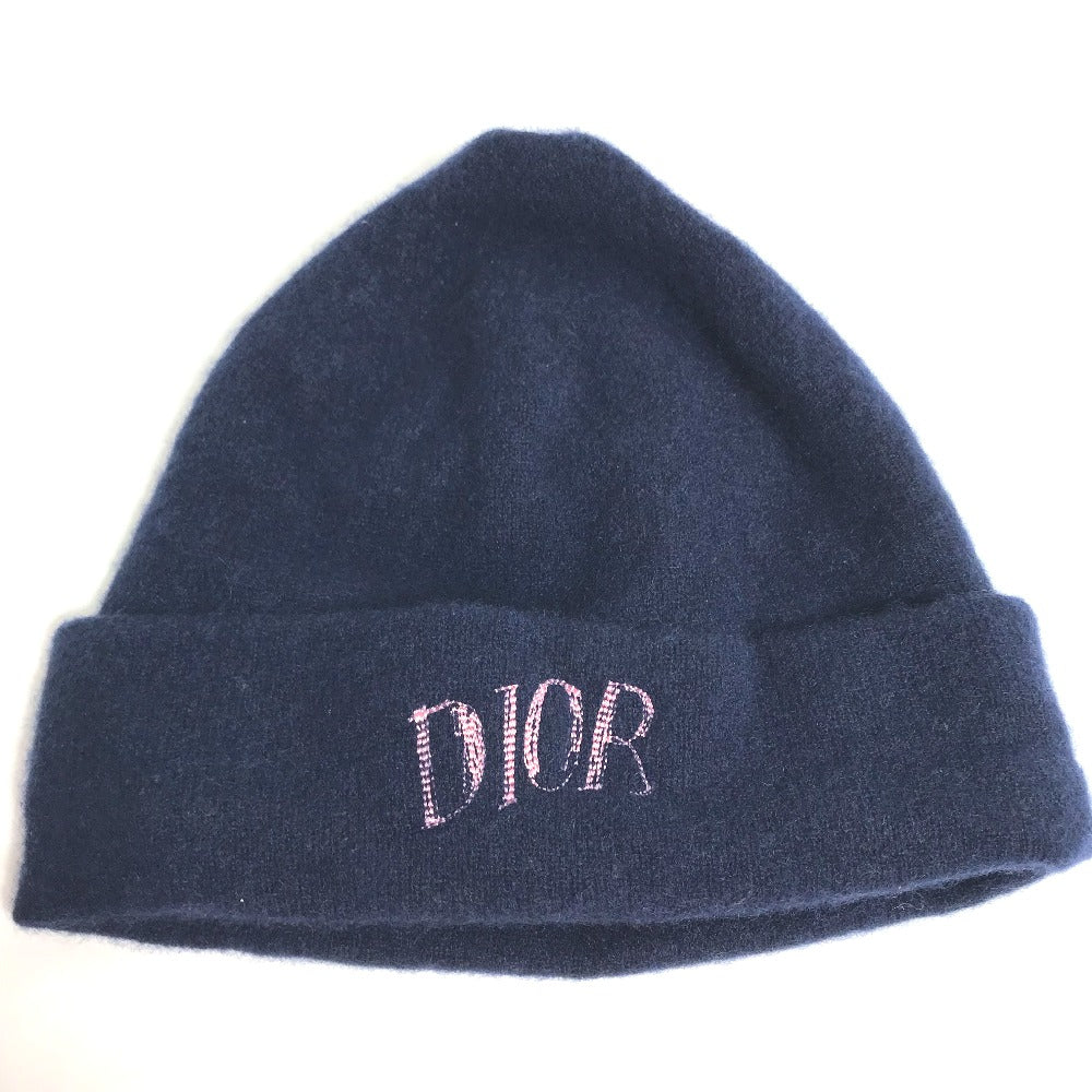 Dior 013MB10AT995 Logo Beanie Hat, Knit Cap, Cashmere Knit Hat, Men's, Navy