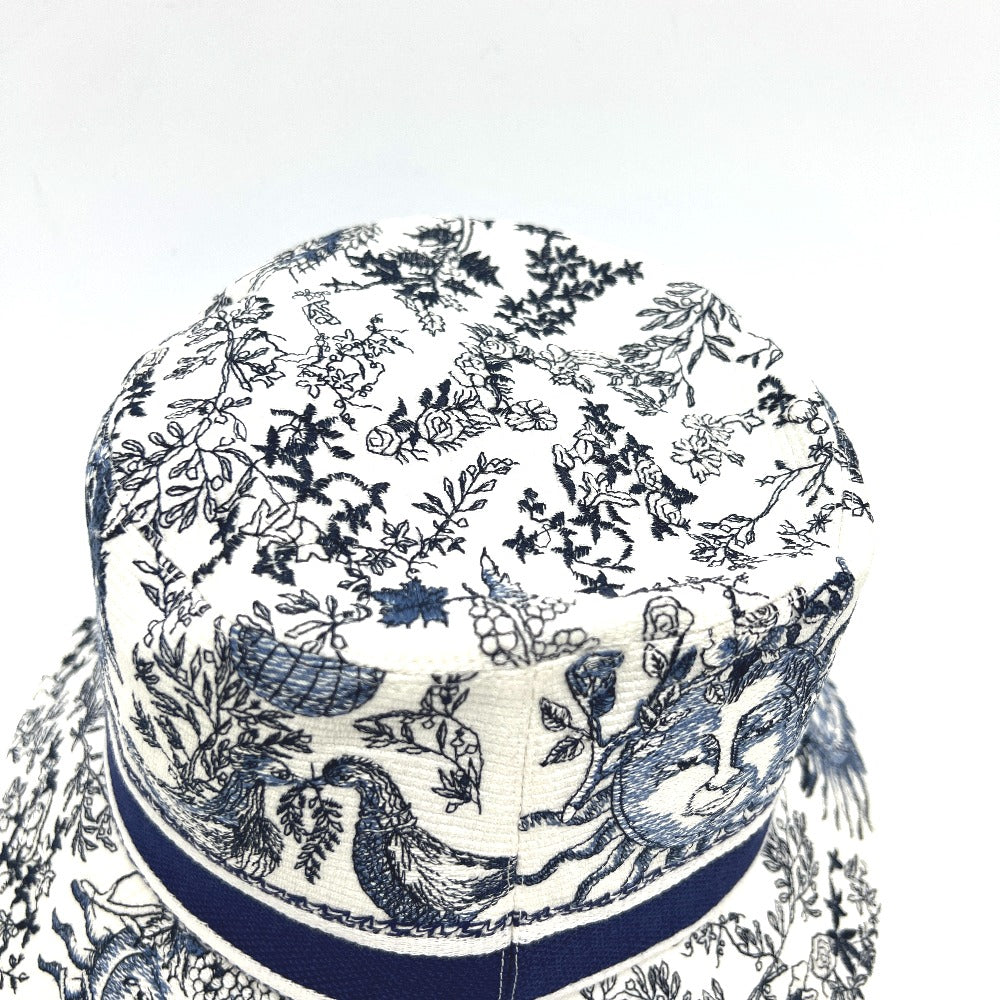 Dior 42TFS923X131 D-BOBBY ロゴ刺繍 ジャガード 帽子 アパレル小物 帽子 キャンバス レディース ホワイト