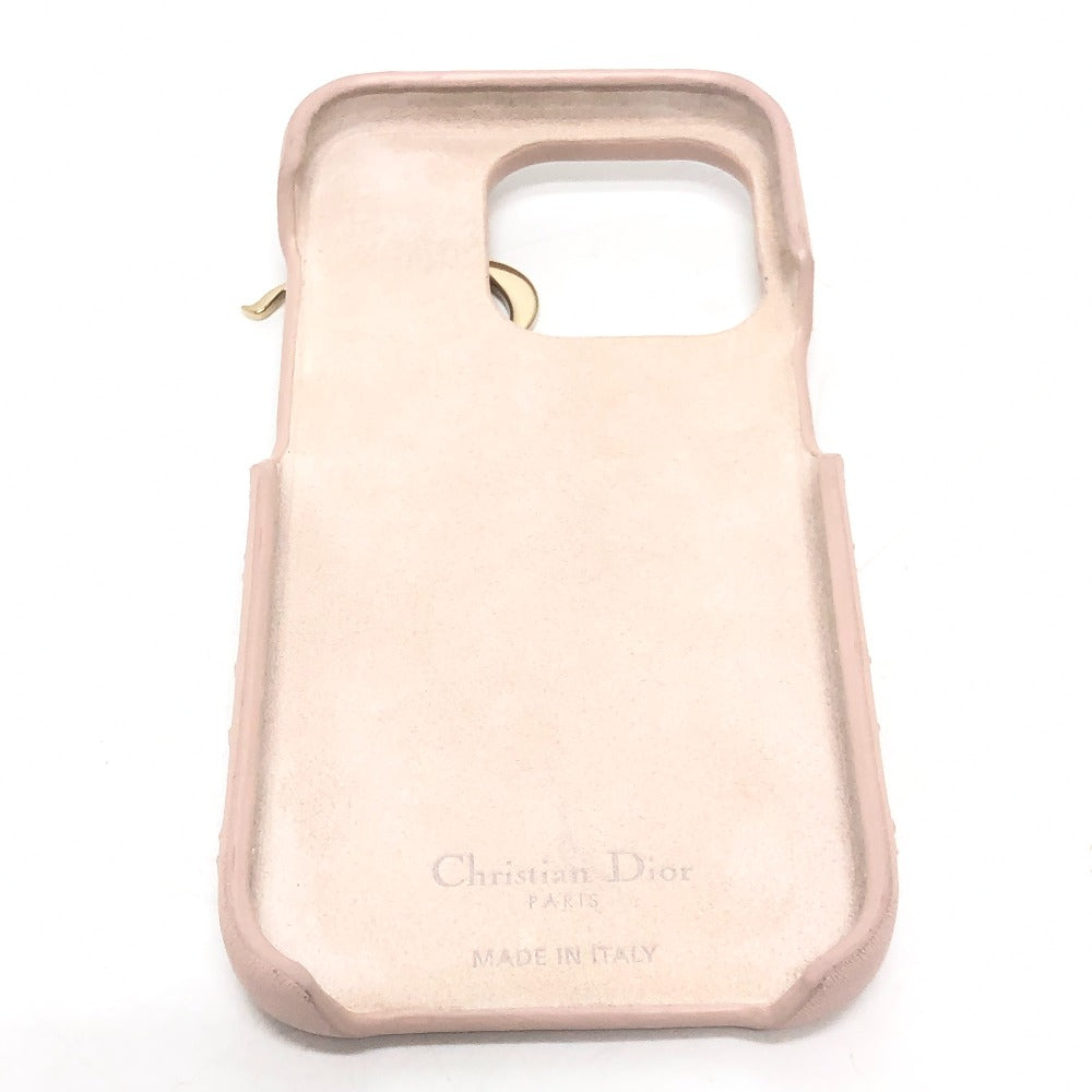 Dior レディディオール カナージュ 15pro ケース アイフォンケース 15proケース iPhoneケース ラムスキン レディース ピンク - brandshop-reference