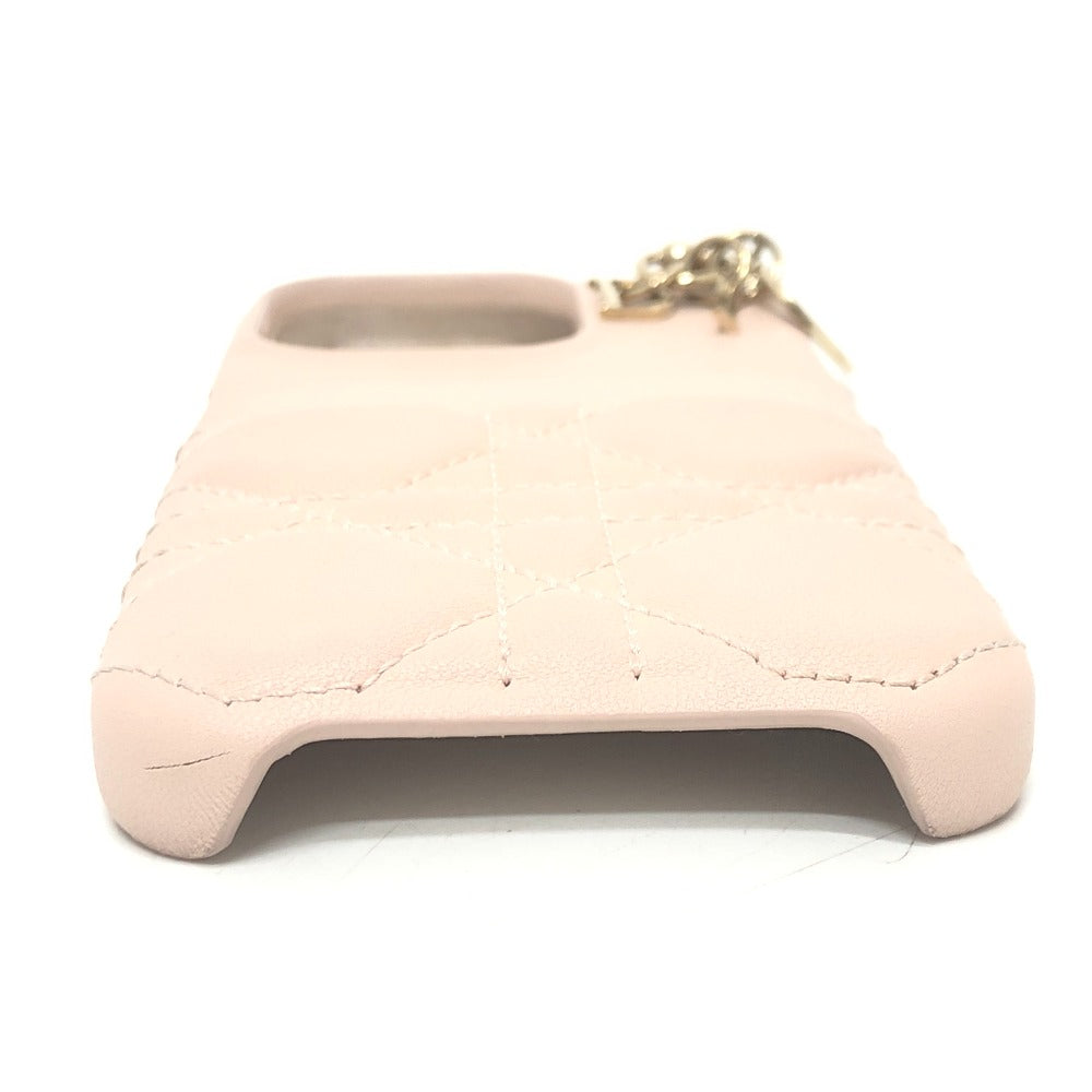 Dior レディディオール カナージュ 15pro ケース アイフォンケース 15proケース iPhoneケース ラムスキン レディース ピンク - brandshop-reference