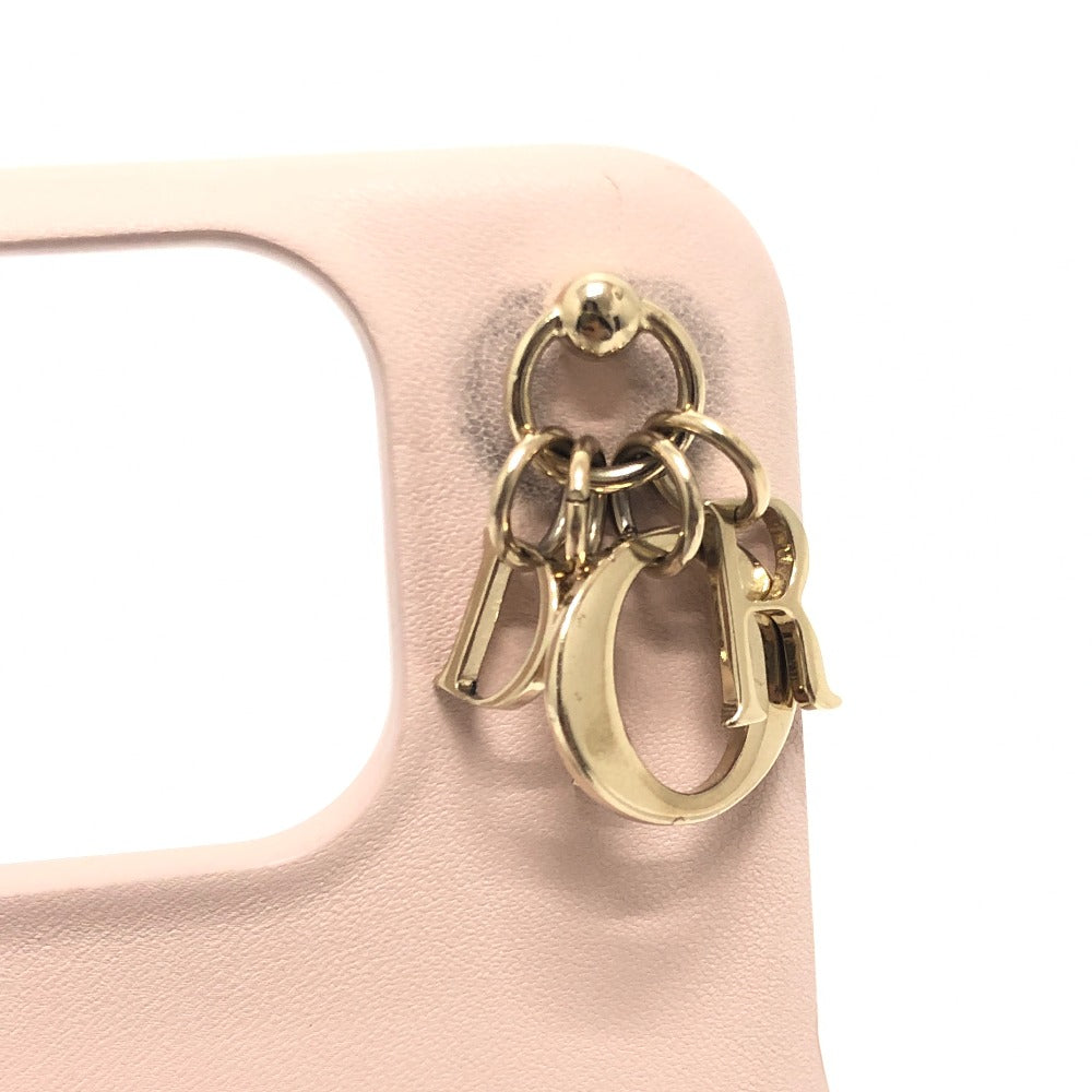 Dior レディディオール カナージュ 15pro ケース アイフォンケース 15proケース iPhoneケース ラムスキン レディース ピンク - brandshop-reference