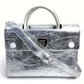 Christian Dior DIOREVER ディオールエバー カバン 2WAY ハンドバッグ レザー レディース メタリックシルバー