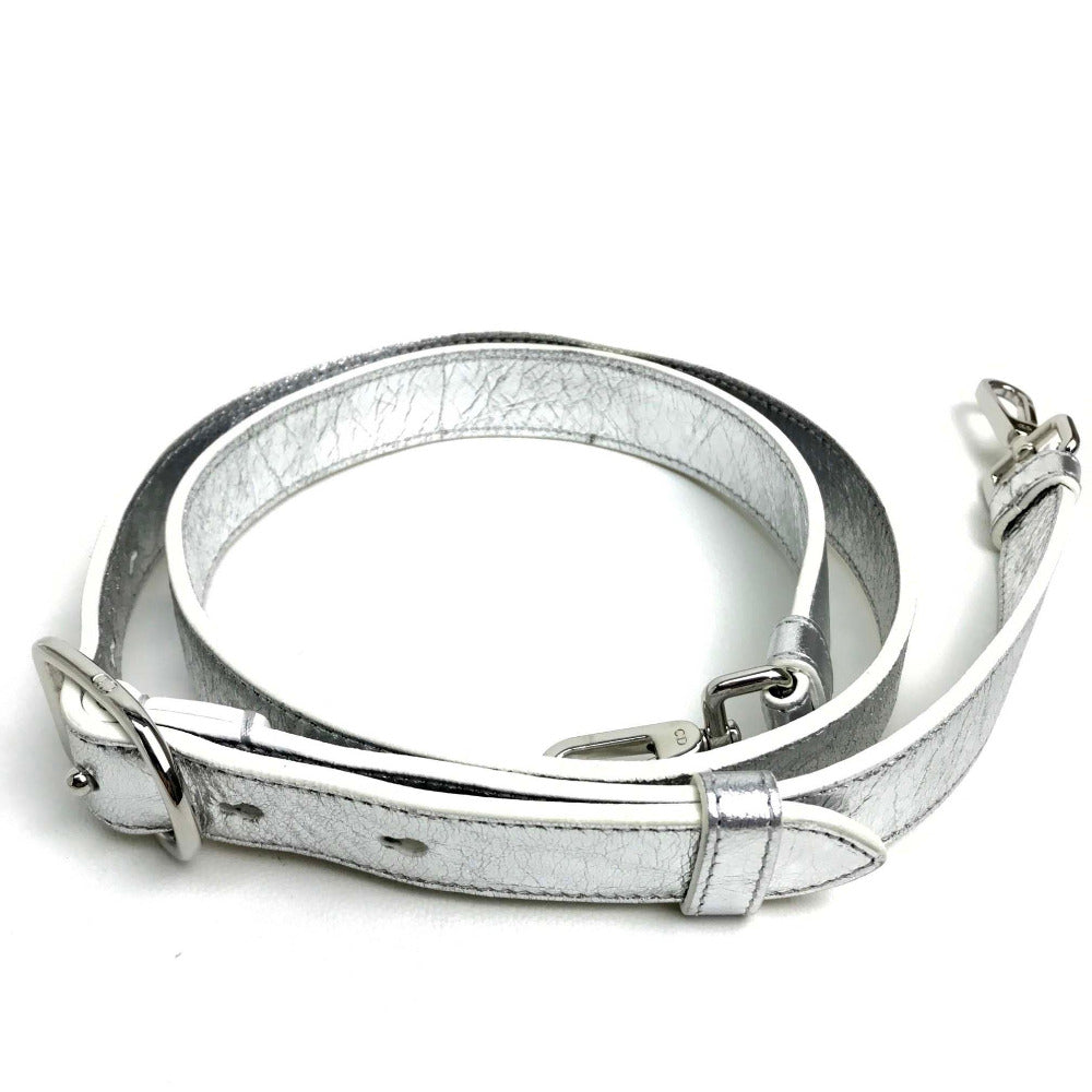 Christian Dior DIOREVER ディオールエバー カバン 2WAY ハンドバッグ レザー レディース メタリックシルバー