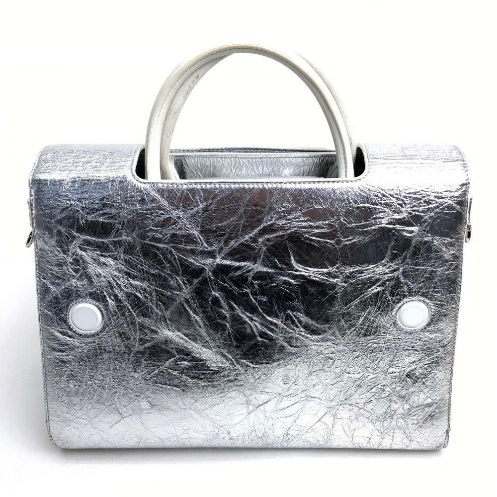 Christian Dior DIOREVER ディオールエバー カバン 2WAY ハンドバッグ レザー レディース メタリックシルバー