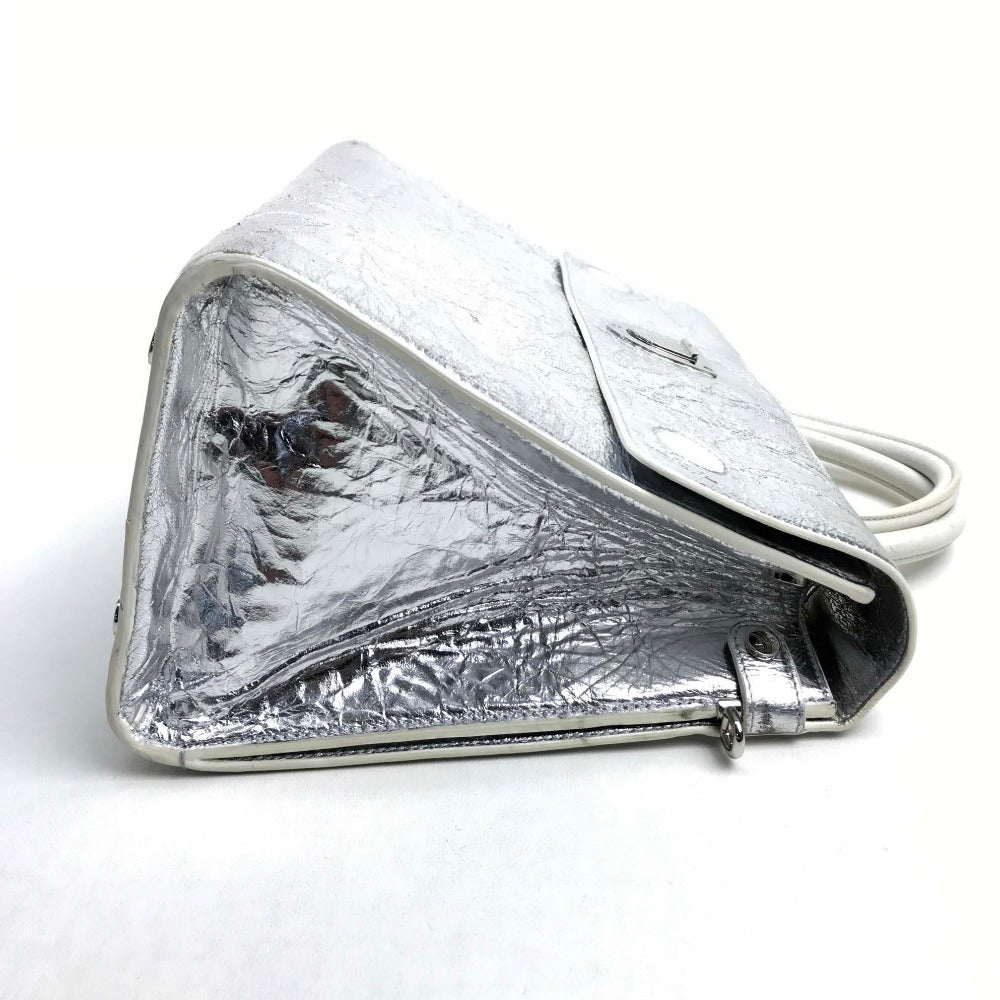 Christian Dior DIOREVER ディオールエバー カバン 2WAY ハンドバッグ レザー レディース メタリックシルバー