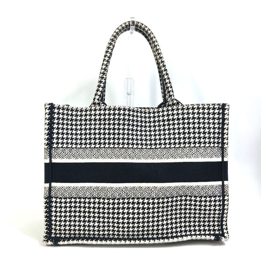 Dior M1296ZTQT_M911 千鳥格子 ブックトート ミディアム ロゴ カバン ショルダーバッグ 肩掛け トートバッグ キャンバス レディース ブラック