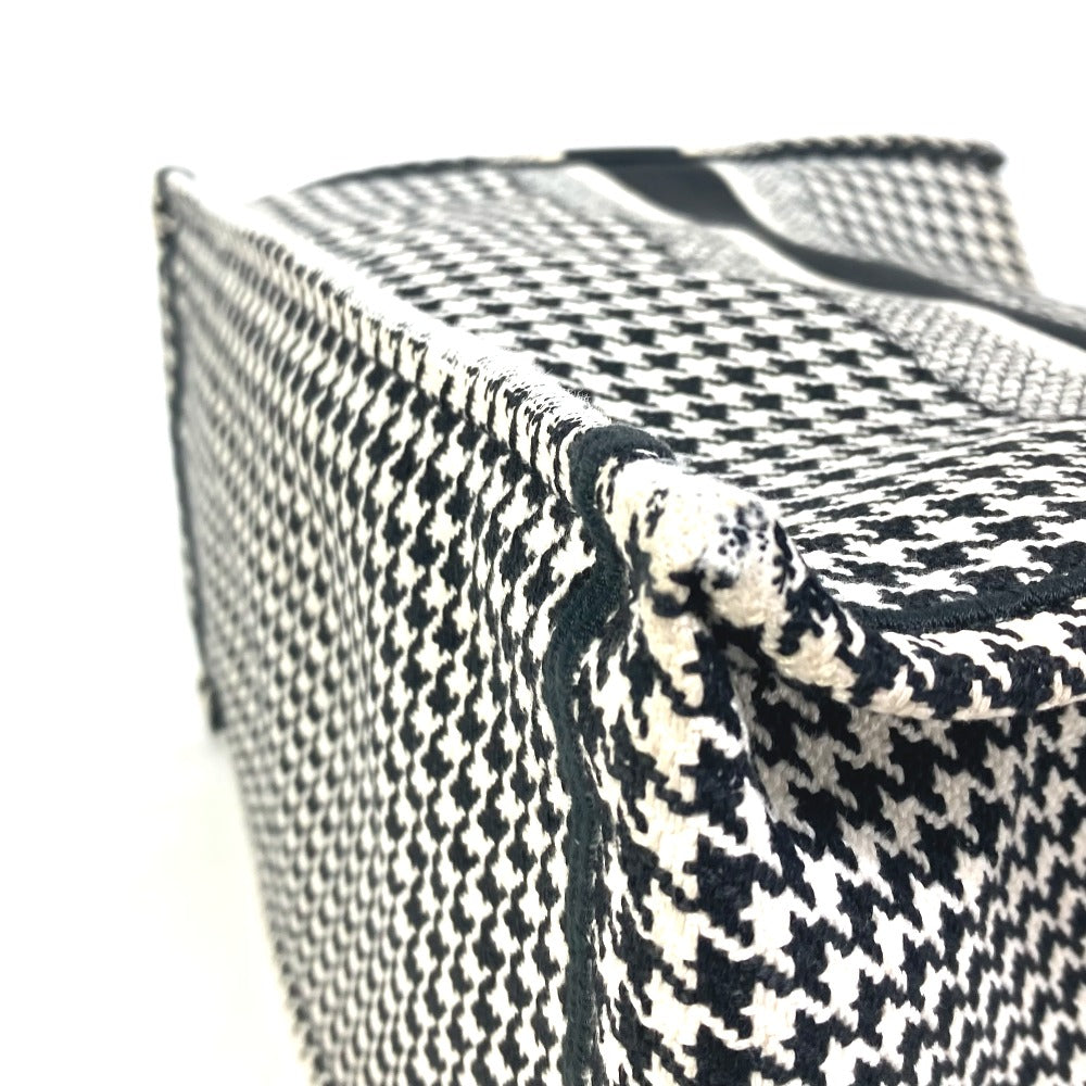 Dior M1296ZTQT_M911 千鳥格子 ブックトート ミディアム ロゴ カバン ショルダーバッグ 肩掛け トートバッグ キャンバス レディース ブラック