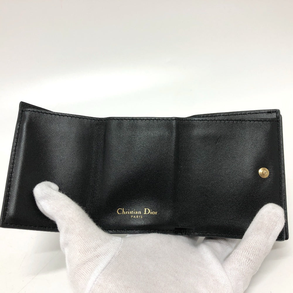 Dior モンテーニュ コンパクトウォレット ロゴ 3つ折り財布 レザー レディース | brandshop-reference