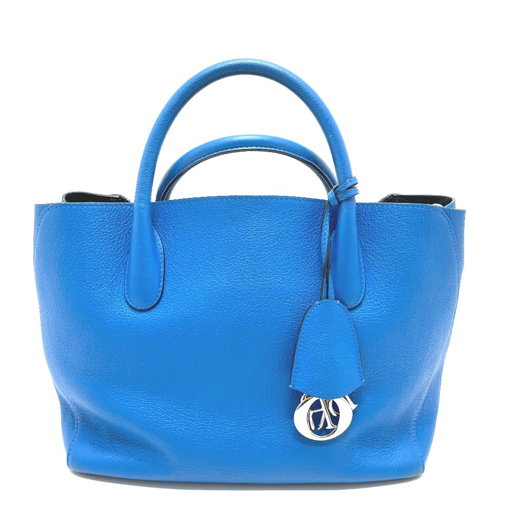Dior Open Bar Handbag, Shoulder Bag, Tote Bag, Leather, Women's, Blue