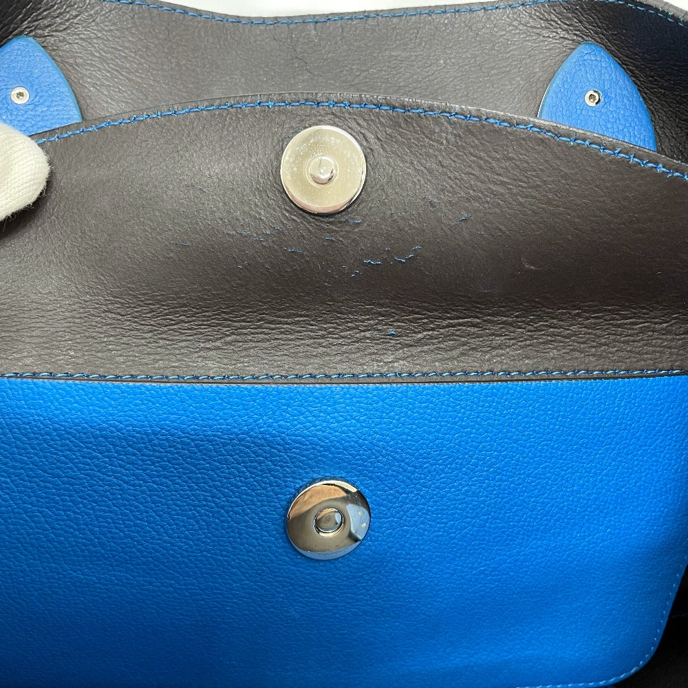 Dior Open Bar Handbag, Shoulder Bag, Tote Bag, Leather, Women's, Blue