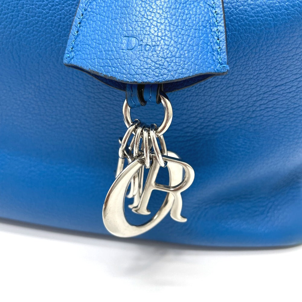 Dior Open Bar Handbag, Shoulder Bag, Tote Bag, Leather, Women's, Blue