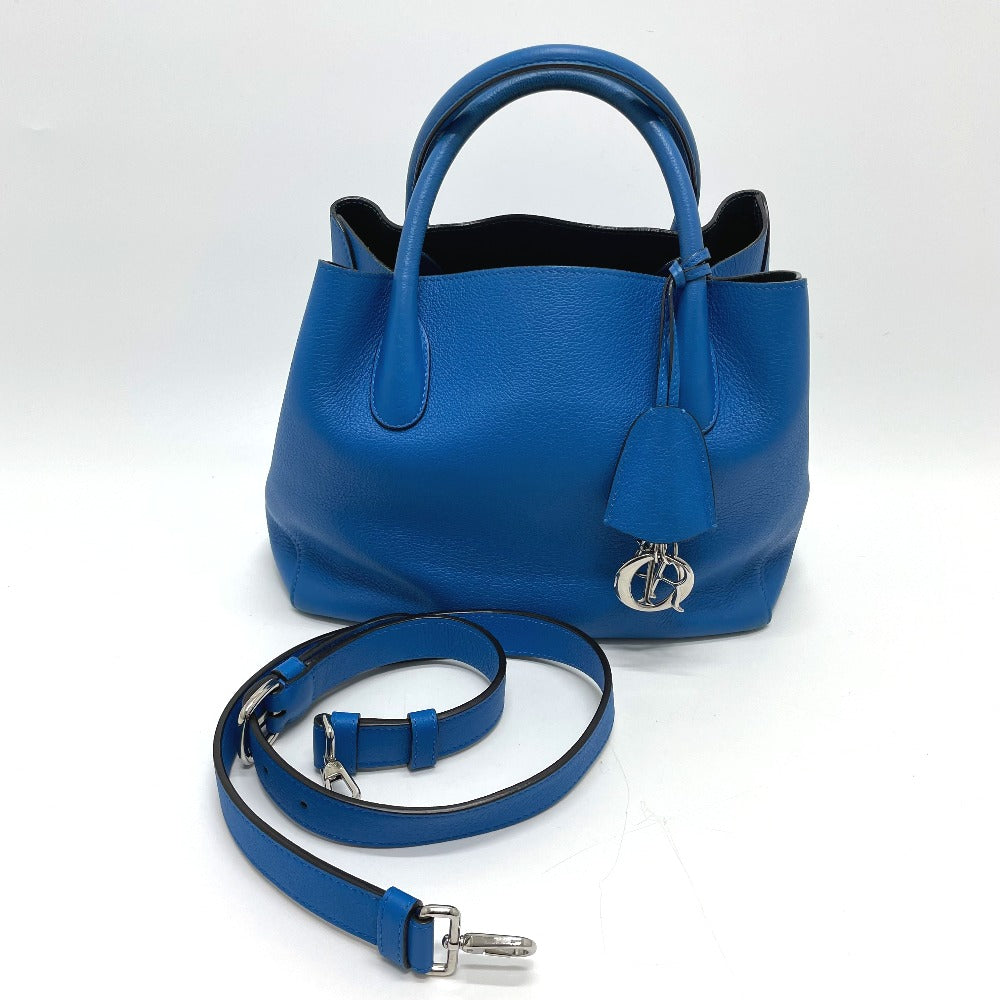 Dior Open Bar Handbag, Shoulder Bag, Tote Bag, Leather, Women's, Blue