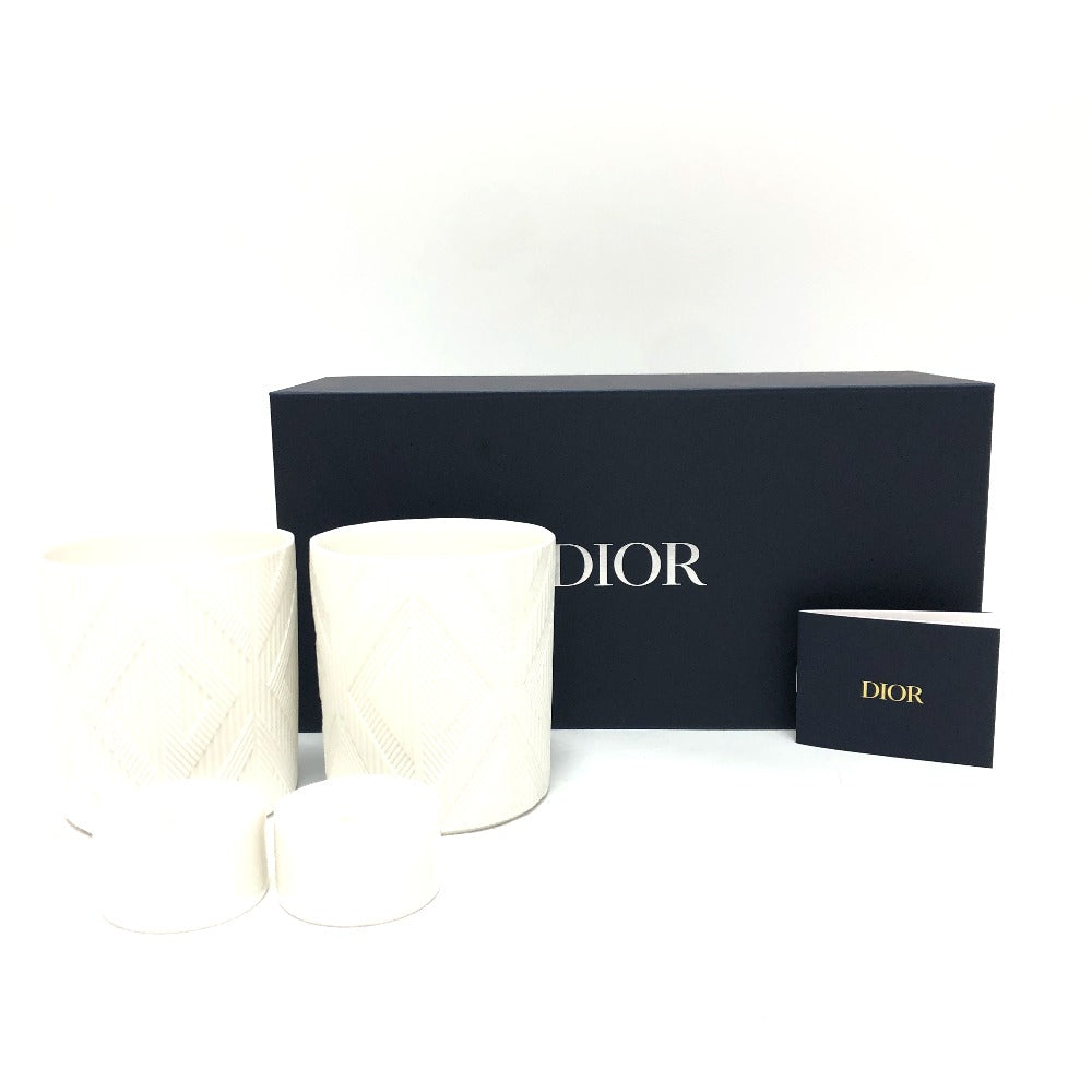 Dior キャンドル セット 2点セット 雑貨 陶器 ユニセックス ホワイト - brandshop-reference