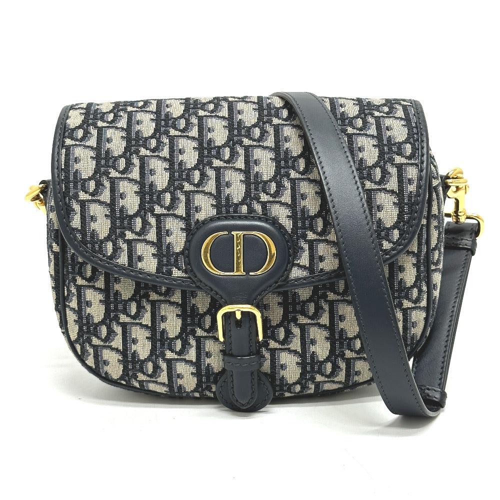 Dior CD Cannage Caro Chain Shoulder Bag in Grey Leather
