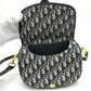 Dior CD Cannage Caro Chain Shoulder Bag in Grey Leather