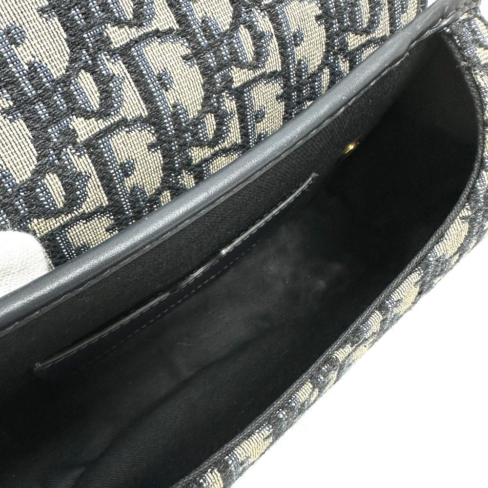Dior CD Cannage Caro Chain Shoulder Bag in Grey Leather