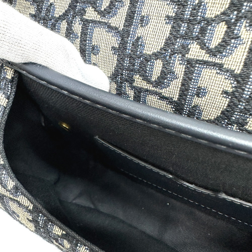 Dior CD Cannage Caro Chain Shoulder Bag in Grey Leather