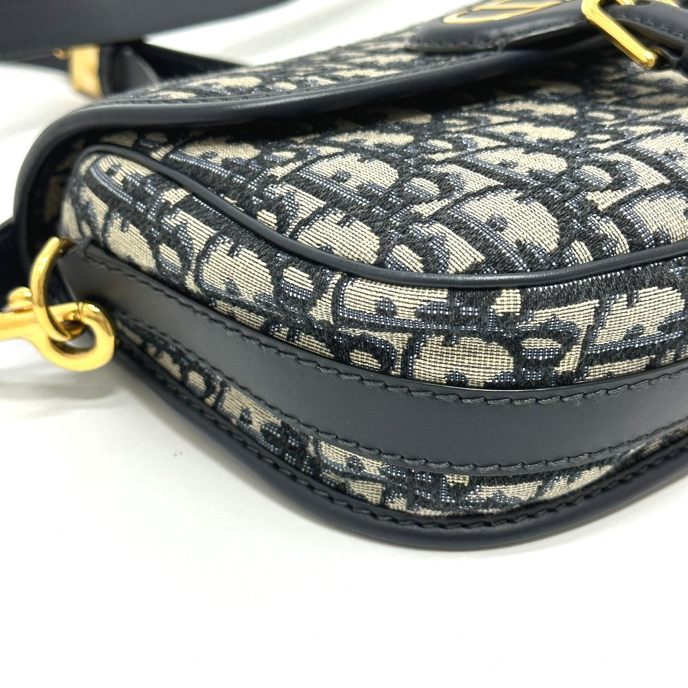 Dior CD Cannage Caro Chain Shoulder Bag in Grey Leather