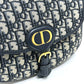 Dior CD Cannage Caro Chain Shoulder Bag in Grey Leather