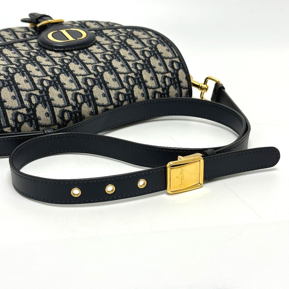 Dior CD Cannage Caro Chain Shoulder Bag in Grey Leather