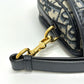 Dior CD Cannage Caro Chain Shoulder Bag in Grey Leather