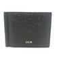 Dior 2ESBH069FLG_H00N Gravity Money Clip Wallet Bi-fold Wallet Leather Men's Black