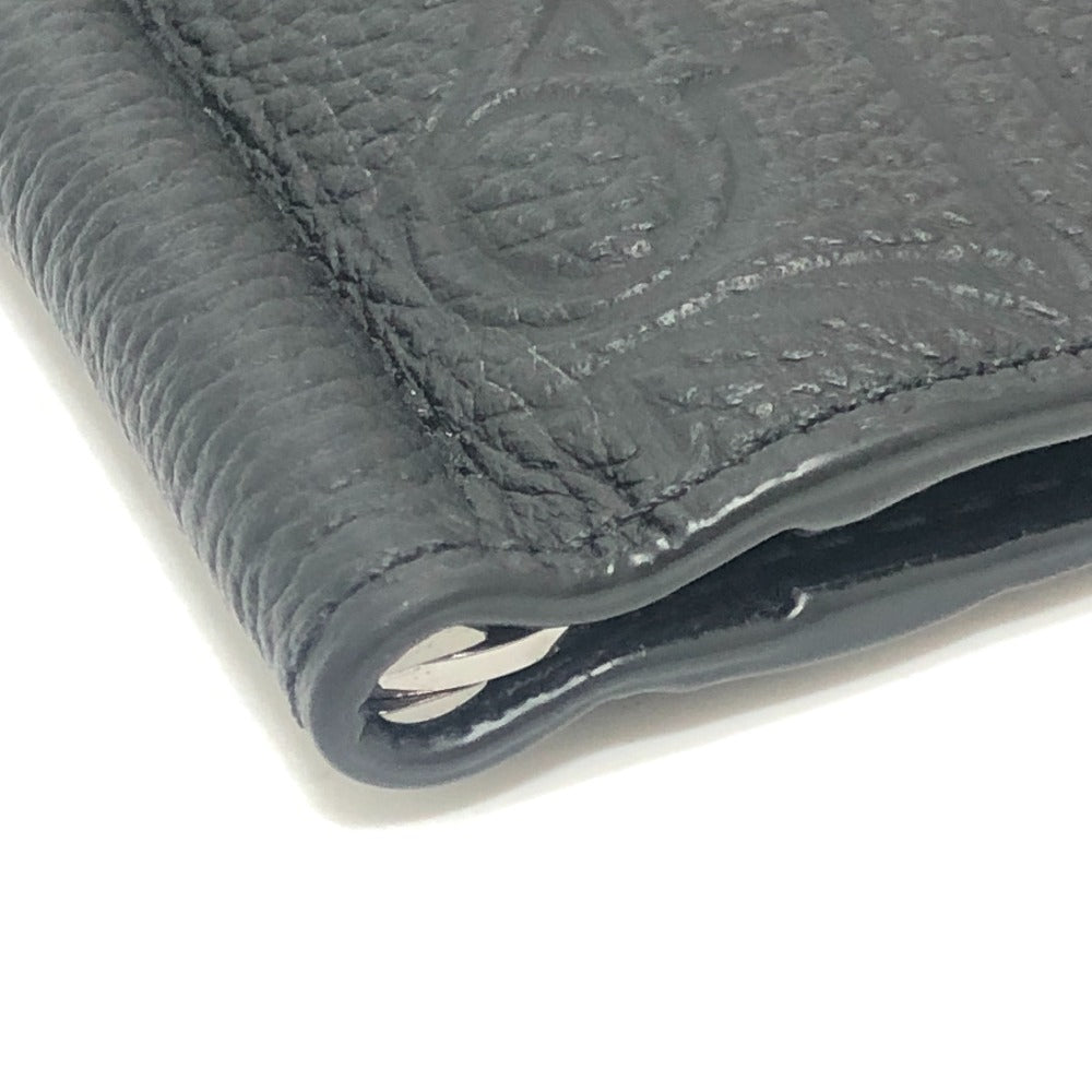 Dior 2ESBH069FLG_H00N Gravity Money Clip Wallet Bi-fold Wallet Leather Men's Black