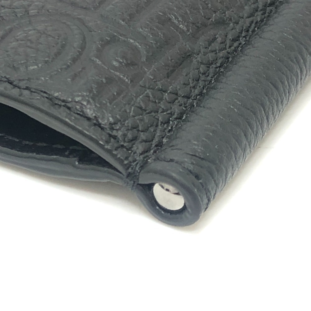 Dior 2ESBH069FLG_H00N Gravity Money Clip Wallet Bi-fold Wallet Leather Men's Black