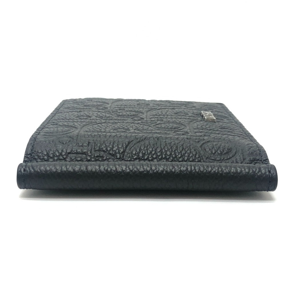 Dior 2ESBH069FLG_H00N Gravity Money Clip Wallet Bi-fold Wallet Leather Men's Black