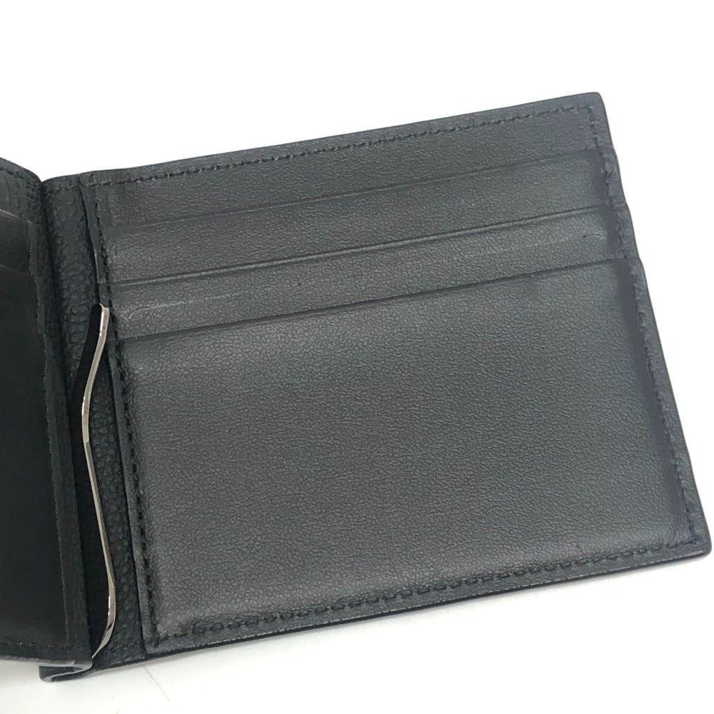 Dior 2ESBH069FLG_H00N Gravity Money Clip Wallet Bi-fold Wallet Leather Men's Black