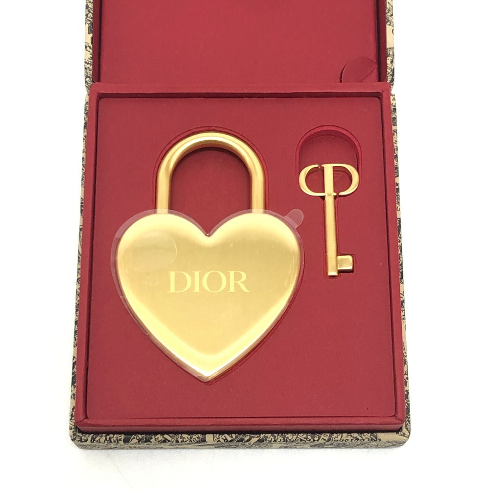 Dior ハート 南京錠 鍵 ロゴ 小物 ノベルティ 雑貨 メタル レディース ゴールド