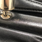 Dior カレーニナ CDロゴ カバン ロゴチャーム ギャザー ハンドバッグ レザー レディース ブラック
