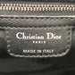 Dior カレーニナ CDロゴ カバン ロゴチャーム ギャザー ハンドバッグ レザー レディース ブラック